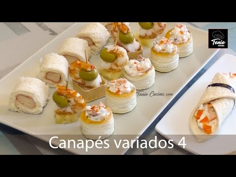 CANAPÉS VARIADOS 4 | Aperitivos fríos y fáciles, receta paso a paso | Tonio Cocina #227#