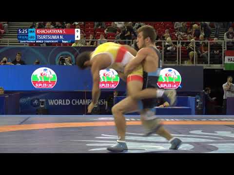 1/4 GR - 55 kg: S. KHACHATRYAN (BRA) v. N. TSURTSUMIA (GEO)