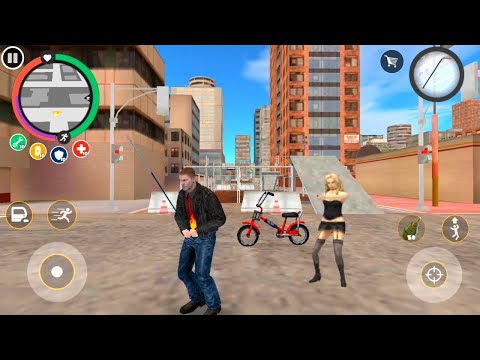 Rope Hero Vice Town | Stone Giant Bicycle Jumping In Town Road | Mutant Control Army Base Tank Robot