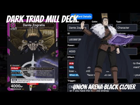UNION ARENA BLACK CLOVER (Purple Dark Triad Mill Deck)