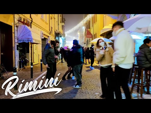 NIGHT RIMINI. Italy - 4k Walking Tour around the City - Travel Guide. trends, moda #Italy