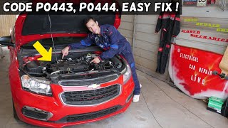 FIX CODE P0443 P0444 PURGE CONTROL VALVE CHEVY, CHEVROLET, BUICK, GMC, CADILLAC