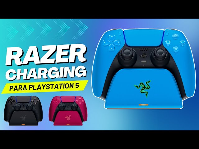 Vídeo relacionado con Razer Quick Charging Stand - Base de carga rápida para mando inalámbrico de PS5 (Diseño de Base Curva, Combina con tu Mando de PS5, Desplazamiento con una sola mano) Azul