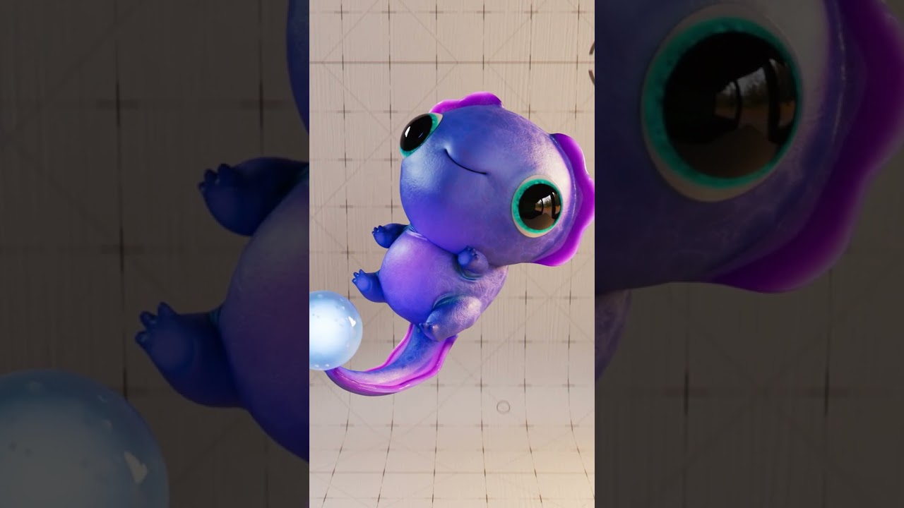 ADORABLE 3D Alien Animation #animation #cute #shorts
