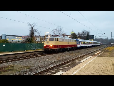TRI-Reloaded: E10 1309 mit Karlsruher und Wittenberger Steuerwagen als Abellio Ersatzzug