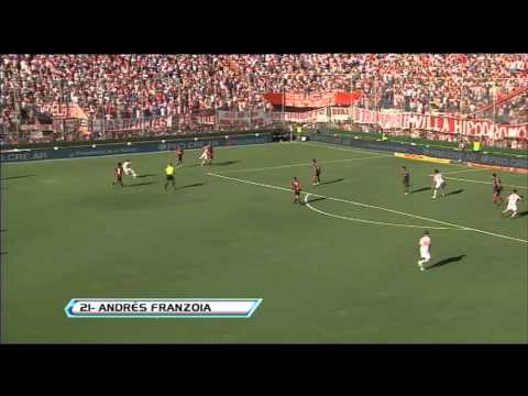 Gol de Franzoia. Unión 2 - Newell's 0. Torneo Inicial 2012. Fecha 17. Fútbol Para Todos