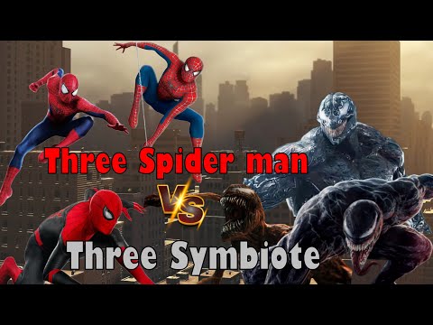 Spider-Man trio Vs Venom, Carnage and Rito