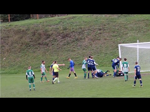 Rvačka a červená karta | muži Luhačovice B - Vysoké Pole 1:2