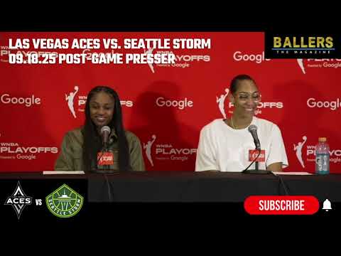 Jackie Young & A'ja Wilson: Las Vegas Aces Postgame Presser | vs. Seattle Storm | 09.18.25