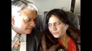 preview picture of video 'Aruna Suraj & Hari Sharma Flying Lufthansa from Arlanda to Bucharest OTP April 03, 2013'