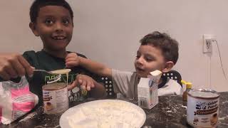 Preparando masa para dulce de leche