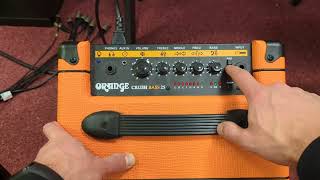 Video thumbnail for Orange Crush Bass 25 Quick Start Up Guide by Virtual Verghini