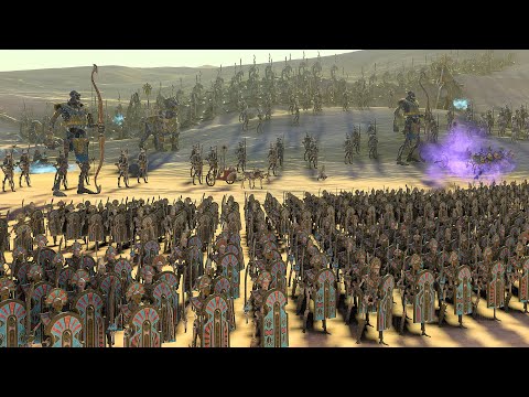 TOMB KINGS vs LIZARDMEN - TotalWar Warhammer 3 cinematic battle