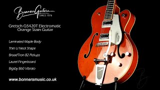 Video thumbnail for Gretsch G5420T Electromatic Orange Stain Guitar by Bonners Guitar Store