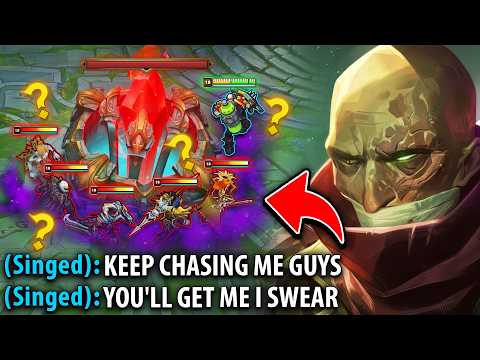 This is how you GLOBAL Taunt on Singed... (RULE #1 DON'T CHASE SINGED)