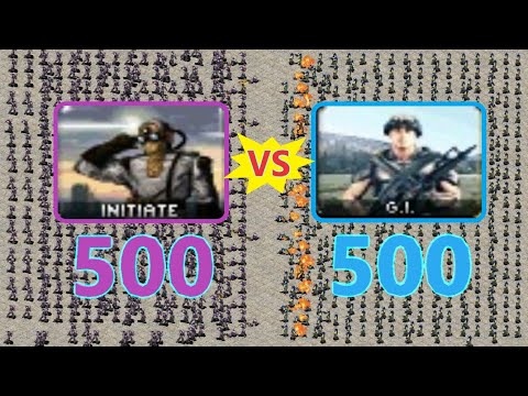 Yuri Initates vs Allied Gi's - Same Cost - Red Alert 2
