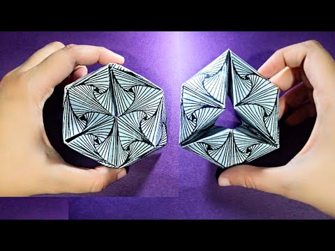 How To Make A Paper MOVING FLEXAGON || Fun, Cool And Easy Origami #flexagon #origami #easycraft
