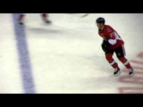 Curtis Lazar during pre-game warm-up at the Islanders @ Senators hockey game