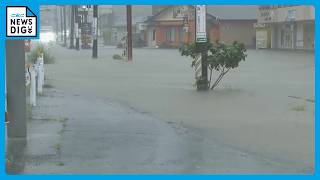 三重･津市の｢波瀬川｣ 増水し周辺の道路は冠水 雲出川には｢レベル4氾濫危険警報｣ 台風6号が東海地方に最接近【台風情報】