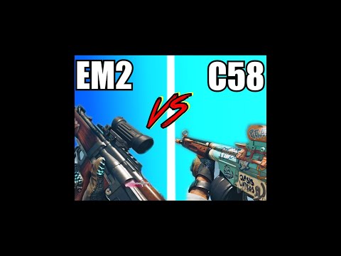 C58 vs EM2 Warzone Weapon Stats Comparison #shorts