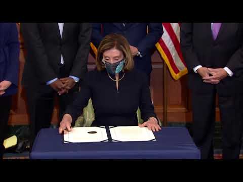 直播：特朗普第二次被彈劾後，眾議院議長佩洛西發表講話。 (LIVE: House Speaker Pelosi speaks after Trump's second impeachment)