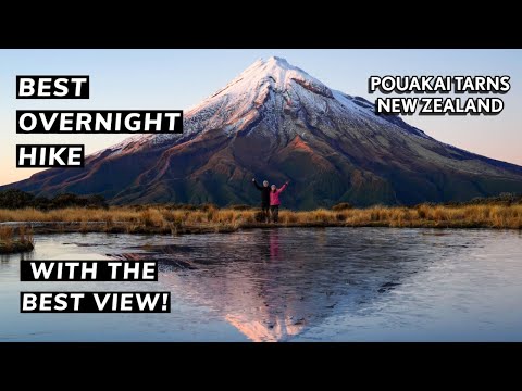Mt Taranaki reflection ll Best overnight hike Pouakai Tarn