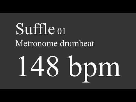148 bpm suffle drumbeat metronome 01