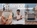 SEPTEMBER MONTHLY RESET ROUTINE 2023 Goal Setting Intentions Monthly Favorites FREE Template