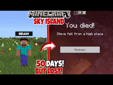 RELAXI GMR - I Survive 50 Days In Sky Island | BUT I LOST IT 😢 Minecraft