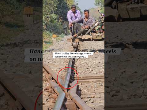 Dip trolley Line change wheels on turnout crossover frog #automobile #automobile #sideprotection