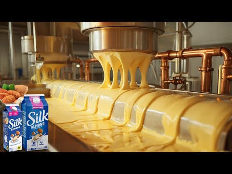 How Almond Milk is Made in Factory | Factory Tour & Food processing