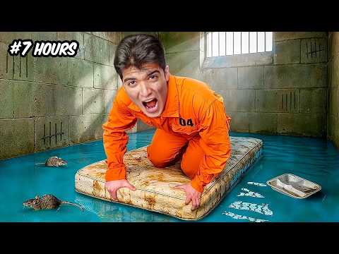 تحدي قضاء 24 ساعة في السجن ⛓️🤯 اخر شخص يغادر السجن ( يفوز بـ100,000$ دولار ) 🤑 !