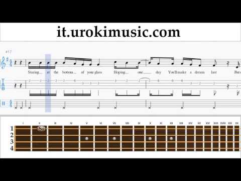 Corso di Ukulele Melodia Passenger - Let Her Go Tablature Tab Parte#2 um-i276