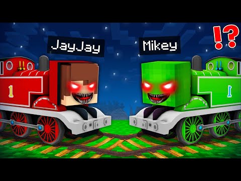 Insane Transformation: JJ and Mikey Become a Terrifying Train in Minecraft