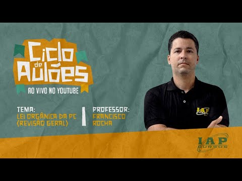 Banner de capa do material gratuito LIVE: LEI ORGÂNICA DA PC-RN - REVISÃO GERAL.