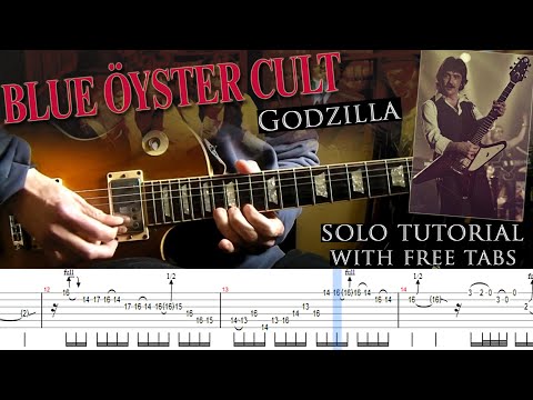 Blue Öyster Cult - Godzilla guitar solo lesson (with tablatures and backing tracks)