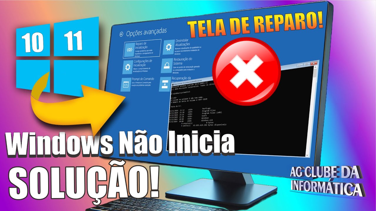 WINDOWS NÃO INICIA? Como Recuperar o Windows 10 ou 11 - Sem Complicação