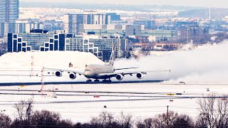 Download lagu A380 STUNNING Snowy Winter Departure out of Toronto Pearson Airport mp3