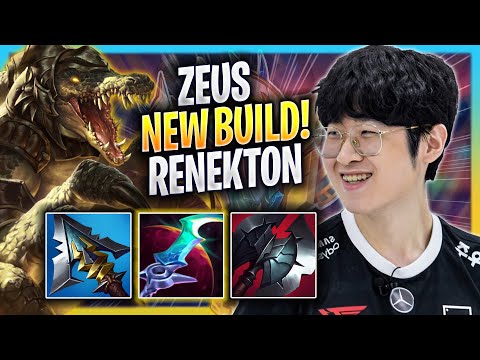 ZEUS IS SO GOOD WITH RENEKTON! - T1 Zeus Plays Renekton TOP vs Camille! | Season 2023