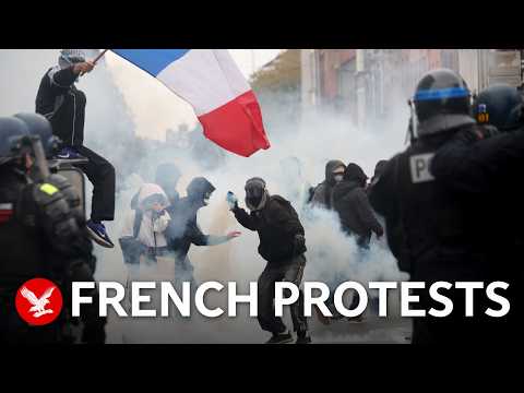 France protests live: Dozens arrested and tear gas fired
