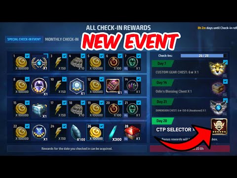 FREE CTP Selector and More Rewards NEW SPECIAL 28 DAYS CHECK IN EVENT - MFF HINDI INDIA