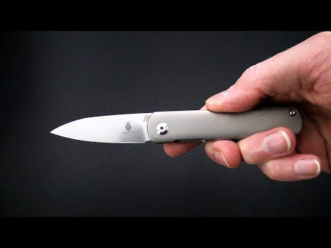 Kizer Feist Lundquist Stonewashed S35VN Titanium Frame Lock