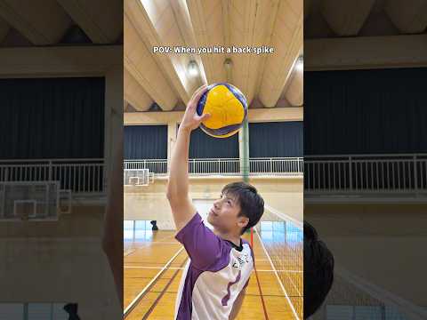 体幹が凄すぎてエグい背面ショット打つ時#バレーボール #ハイキュー #haikyuu #volleyball #anime