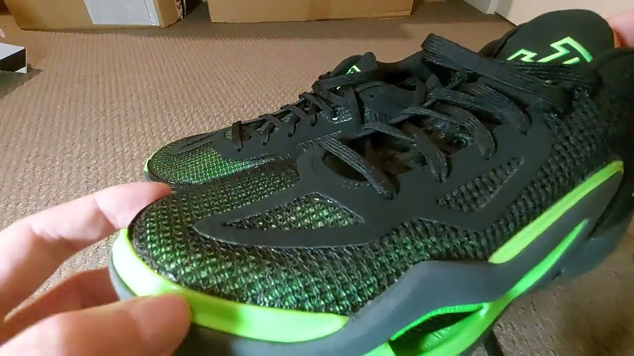 Jayson Tatum JT 1 Green Strike (Boston Celtics Colorway) Glow in Dark Open Box Part 1