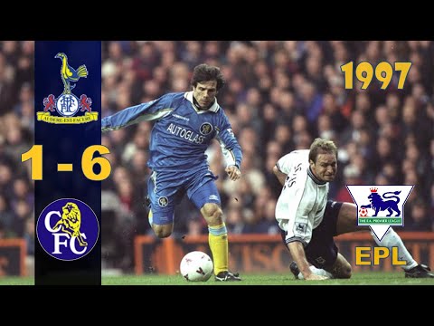 Tottenham - Chelsea ✦ EPL 1997/1998 (Highlights) ⚡️ Tore Andre Flo hat-trick ⚡️