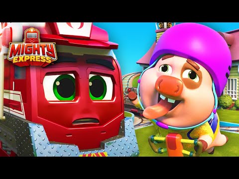 Popstar Piggies Pogo Stick Party! 🐷 Fast Tracks Short Episode 🐷 - Mighty Express Official