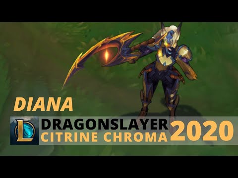 Dragonslayer Diana Citrine Chroma 2020 - League Of Legends