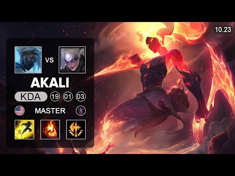 Akali vs Diana Mid - NA Master Patch 10.23