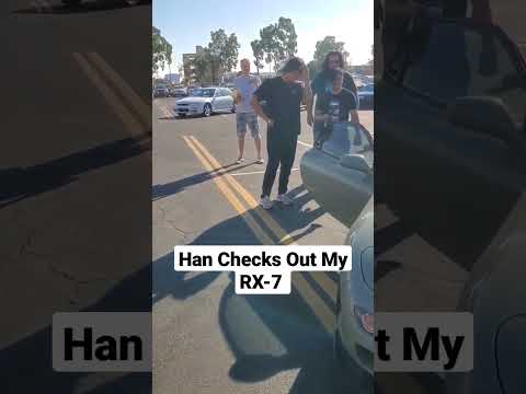 Han From Tokyo Drift Checks Out My RX-7 And Signs It! #mazdarx7 #rx7 #tokyodrift #fastandfurious