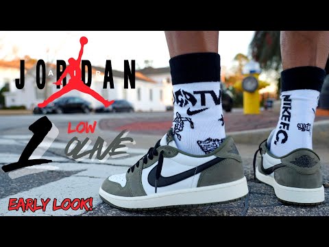 THE LAST RETRO OF JANUARY! EARLY LOOK JORDAN 1 LOW OLIVE OVERVIEW ON FEET & SIZING TIPS!